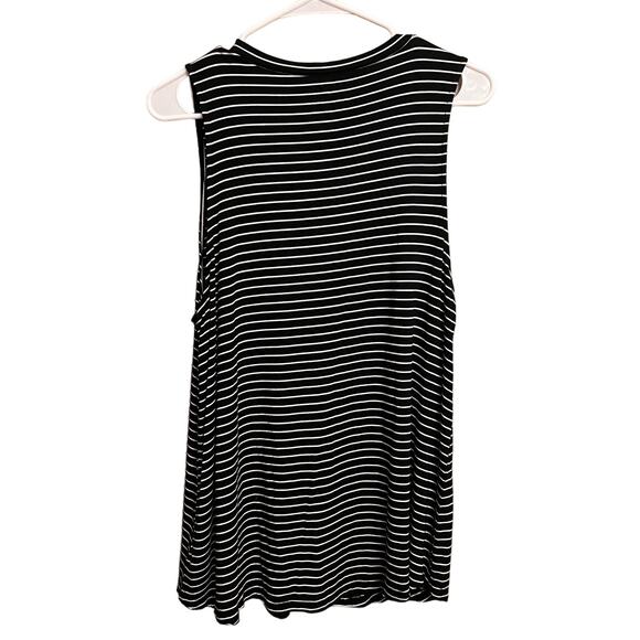 American Eagle Black White Pinstripe Sleeveless Soft & Sexy Tank Size Large - Picture 4 of 9